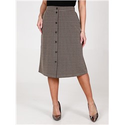 Магда - юбка клетка коричневый