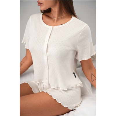 Женская пижама с шортами из ажурного хлопка Happyfox