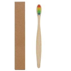 Зубная щетка из бамбука Bamboo "РАДУГА" 1 шт.
