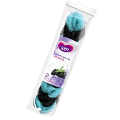 Мочалка д/тела  FRESH IDEA Косичка нейлон.сетка с ручками