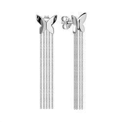 Серьги из серебра без вставки, Л-12183