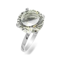 Кольцо из серебра горный хрусталь, К666