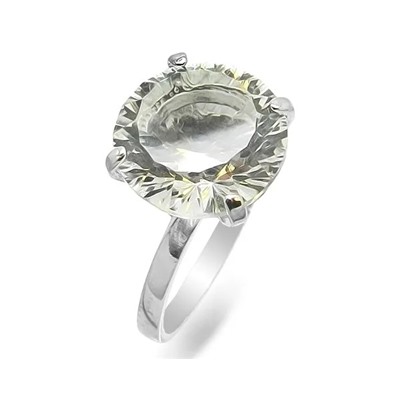Кольцо из серебра горный хрусталь, К666