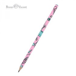 Карандаш черногр. "Happy Graphix" Life Style. Pink dream трехгранный НВ 21-0030/67 Bruno Visconti