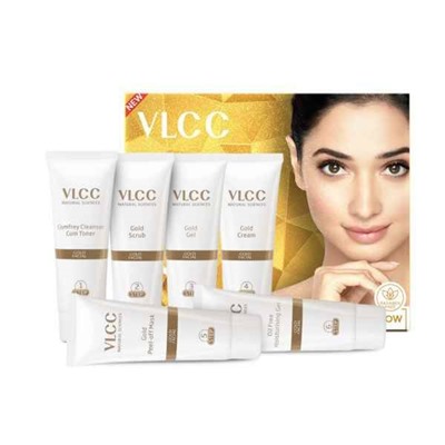 GOLD FACIAL KIT Long Lasting Golden Glow, VLCC (ЗОЛОТО набор - Золотое сияние кожи лица), 60 г. (6x10 г.)