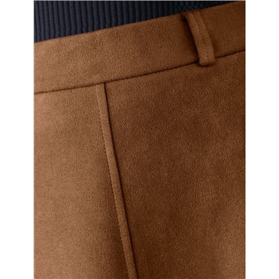 Юбка четырехклинка из искусственной замши