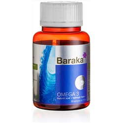 OMEGA 3 рыбий жир + чёрный тмин, Baraka, 90 капс. по 730 мг.
