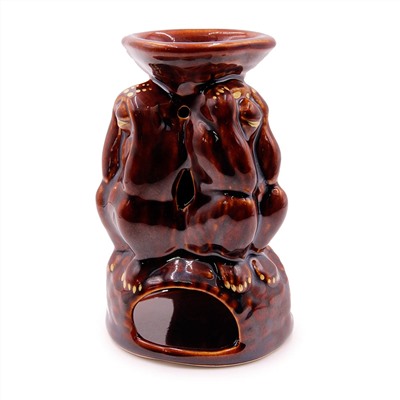 Аромалампа ТРИ ОБЕЗЬЯНЫ (шликерная эмаль, 15 см.), 1 шт.