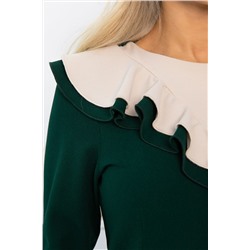 Платье Эванесса (зелено-бежевое) П12742-35М