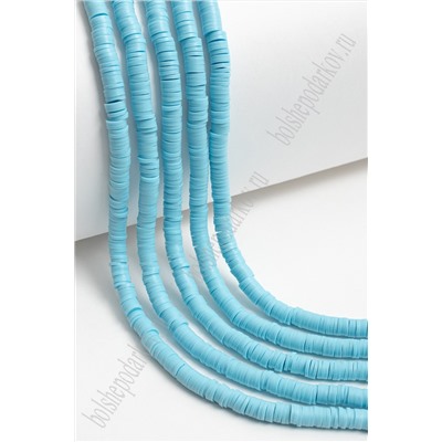 Бусины на нитке 6 мм*40 см (5 шт) SF-7285,  голубой