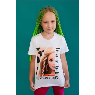 Футболка 22766 Barbie кор. рукав (Белый)