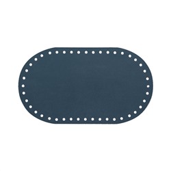 Кожа - Дно для сумки 12 х 21 см. Navy blue