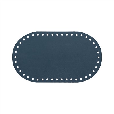 Кожа - Дно для сумки 12 х 21 см. Navy blue
