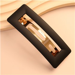 Заколка-автомат прямоугольная матовая 9,5 см.