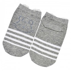 Носки детские, короткие "Зайка" (gray)