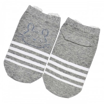 Носки детские, короткие "Зайка" (gray)
