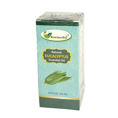 EUCALYPTUS Natural Essential Oil, Karmeshu (ЭВКАЛИПТ натуральное эфирное масло, Кармешу), 10 мл.