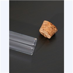 Колба стеклянная для заваривания с пробкой из бамбука BellaTenero «Алхимия», 2×12 см, набор, 12 шт