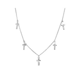 Колье из серебра без вставки, Ю-55073р