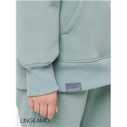 Женский худи оверсайз из футера с начесом Lingeamo мятный ВК-24 (25)