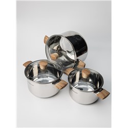 Набор посуды 6 предметов 2,5 л; 3 л; 4,8 л (4шт)