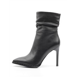 D18-327 BLACK Ботильоны женские (натуральная кожа, байка) размер 33