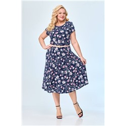 TrikoTex Stil М14-19 синий/цветы, Платье