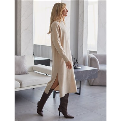 Платье тонкой вязки из хлопка с нейлоном