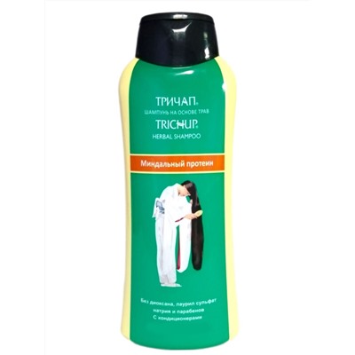 Trichup Herbal Shampoo ALMOND PROTEIN, Vasu (ТРИЧУП (ТРИЧАП) шампунь на основе трав, МИНДАЛЬНЫЙ ПРОТЕИН, Васу), 200 мл.