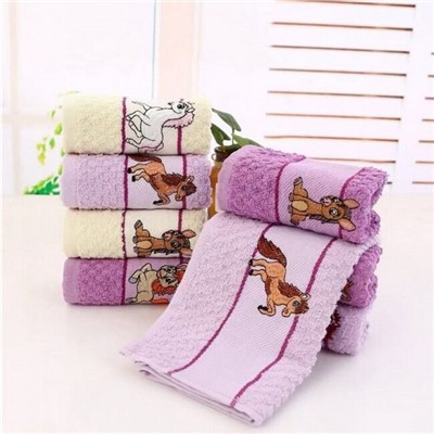 Полотенце кухонное махровое-букле "Лошадки" 25*50 см. хлопок 100%