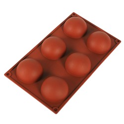 Силиконовая форма «Полусфера» 6,5 см, 6 ячеек
