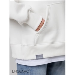 Женский худи оверсайз из футера с начесом Lingeamo молочный ВК-24 (131)