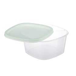 Набор контейнеров для продуктов квадратных 3шт, (0, 63л+1, 1л+1, 7л), пластик