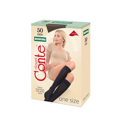 Conte Гольфы женские MICROFIBRA 50 (1пара), р.23-25, nero 8С-9СП