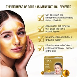 GOLD FACIAL KIT Long Lasting Golden Glow, VLCC (ЗОЛОТО набор - Золотое сияние кожи лица), 60 г. (6x10 г.)