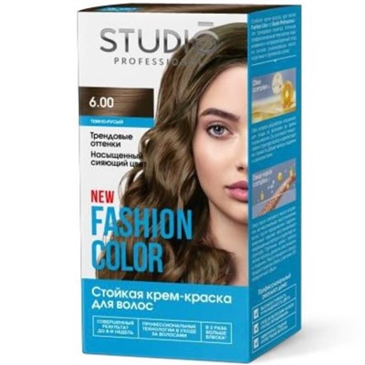 STUDIO  FASHION COLOR Краска стойкая 6.00 темно-русый
