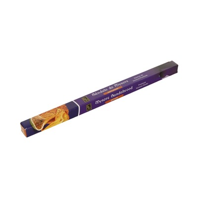 MYSORE SANDALWOOD Premium Incense Sticks, Zed Black (МАЙСУРСКИЙ САНДАЛ премиум благовония палочки, Зед Блэк), уп. 8 палочек.