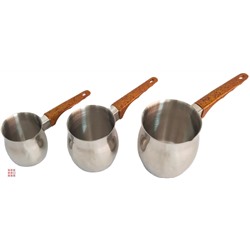 Набор турок для варки кофе 3 шт. нерж. сталь, Milk pot