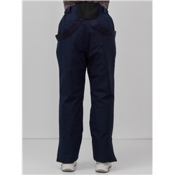 Полукомбинезон утепленный женский большого размера темно-синего цвета 666_1TS