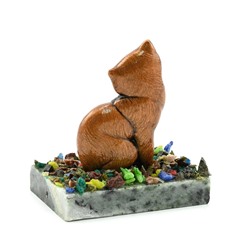 Композиция из змеевика "Кошка" 60*40*60мм