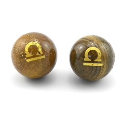 Шар из агата, знак зодиака "Весы" диаметр 49-50мм