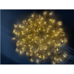 Гирлянда-штора Звезды 8нитей h 90см/ширина 2,5м желтая  GSH-22*14*20