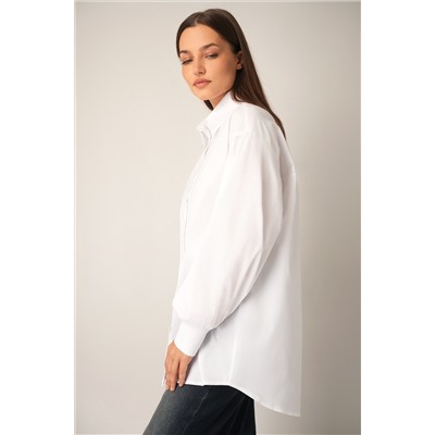 Женская удлиненная рубашка оверсайз с широкими рукавами Happyfox