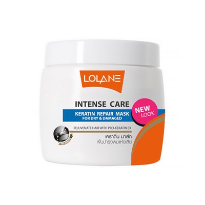 INTENSE CARE Keratin Repair Mask FOR DRY & DAMAGED, Lolane (ИНТЕНСИВНЫЙ УХОД Кератиновая Восстанавливающая Маска ДЛЯ СУХИХ И ПОВРЕЖДЕННЫХ ВОЛОС, Лолейн), 200 г.