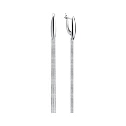 Серьги из серебра без вставки, Л-26349