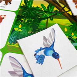 Малое картонное лото для детей «Зоопарк»