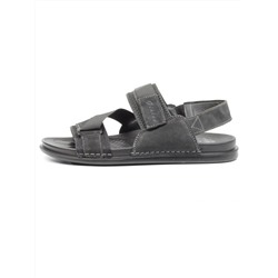 6020A-1 BLACK Сандалии мужские (натуральная кожа и текстиль) размер