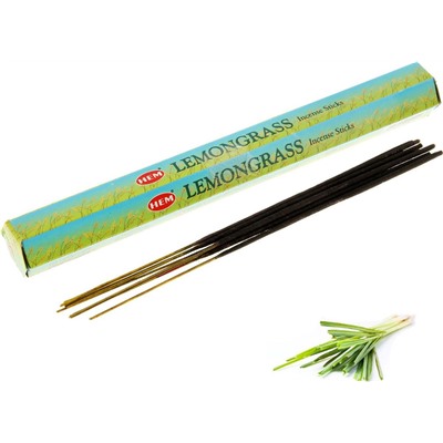Hem Incense Sticks LEMONGRASS (Благовония ЛИМОННИК, Хем), уп. 20 палочек.