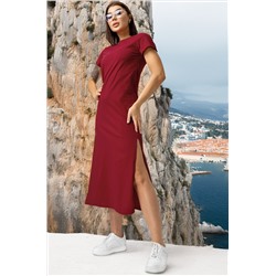 Однотонное женское платье-футболка Happyfox