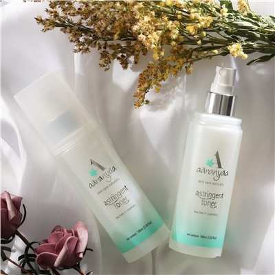 ASTRINGENT TONER tea tree, rosemary, Aaranyaa (Тоник для лица для всех типов кожи, Аараньяа), 100 мл. - СРОК ГОДНОСТИ ДО 31 ИЮЛЯ 2025 ГОДА